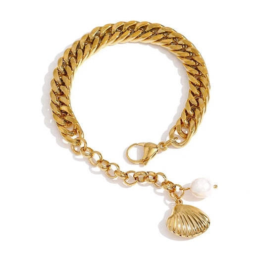 Golden Seashell Bracelet